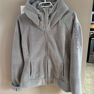 Bench Gray Patterned Zip-Up Jacket